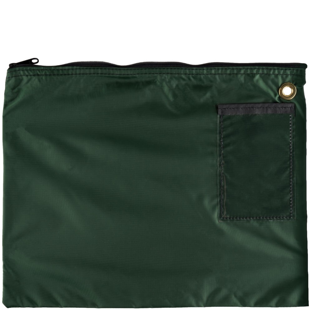 Forest Green 200D Nylon Zipper Bags - 14W x 11H - Ready-to-Ship