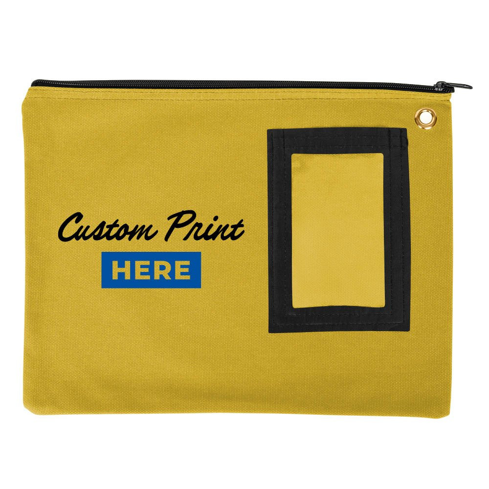 4W x 11H 14oz Cotton Canvas Flat Transit Sac Shown In Yellow