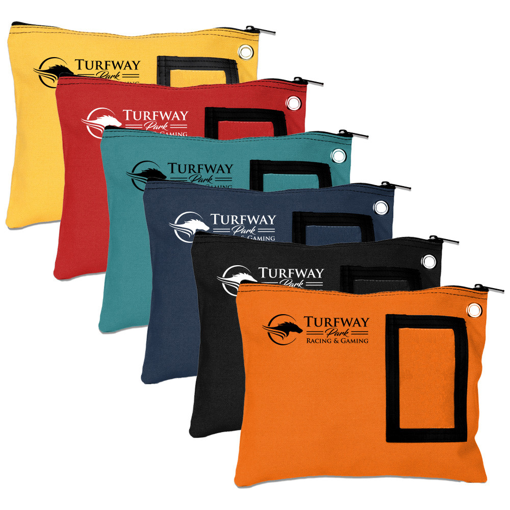 1-Color Imprinted - 14oz Cotton Canvas Flat Transit Sac - 12W x 9H