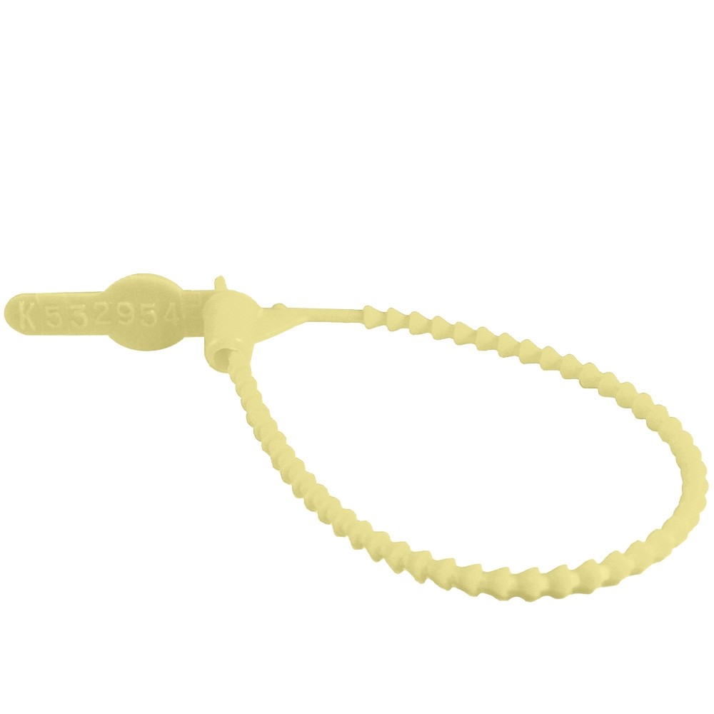 8-1/4 in.Yellow Plastic Numbered Security Seals