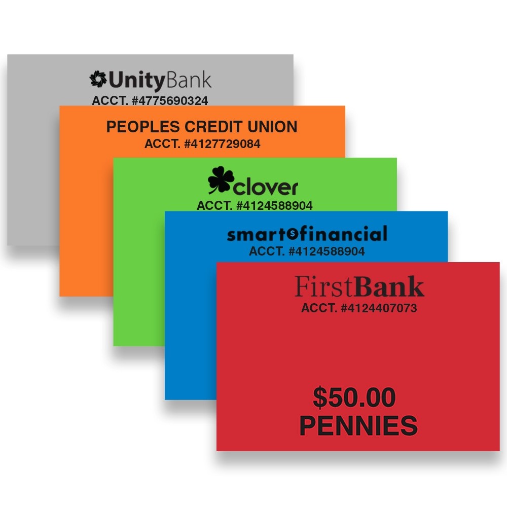 Coin Bag Custom Imprinted Shipping Labels