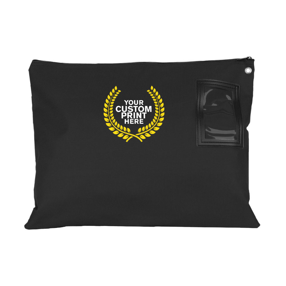 Black-Full-Color Imprinted - 1000D Cordura 18Wx14H Large Zipper Bag