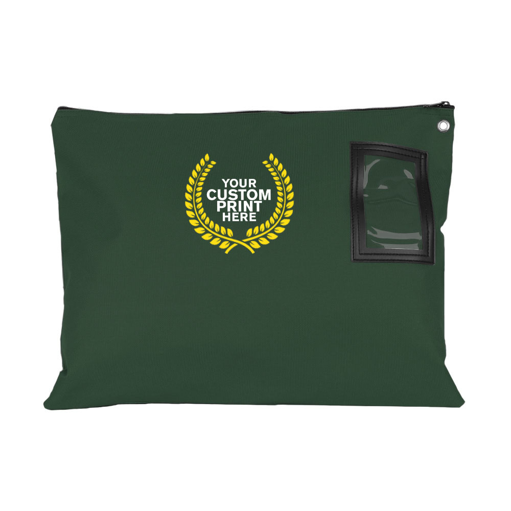 Forest Green-Full-Color Imprinted - 1000D Cordura 18Wx14H Large Zipper Bag
