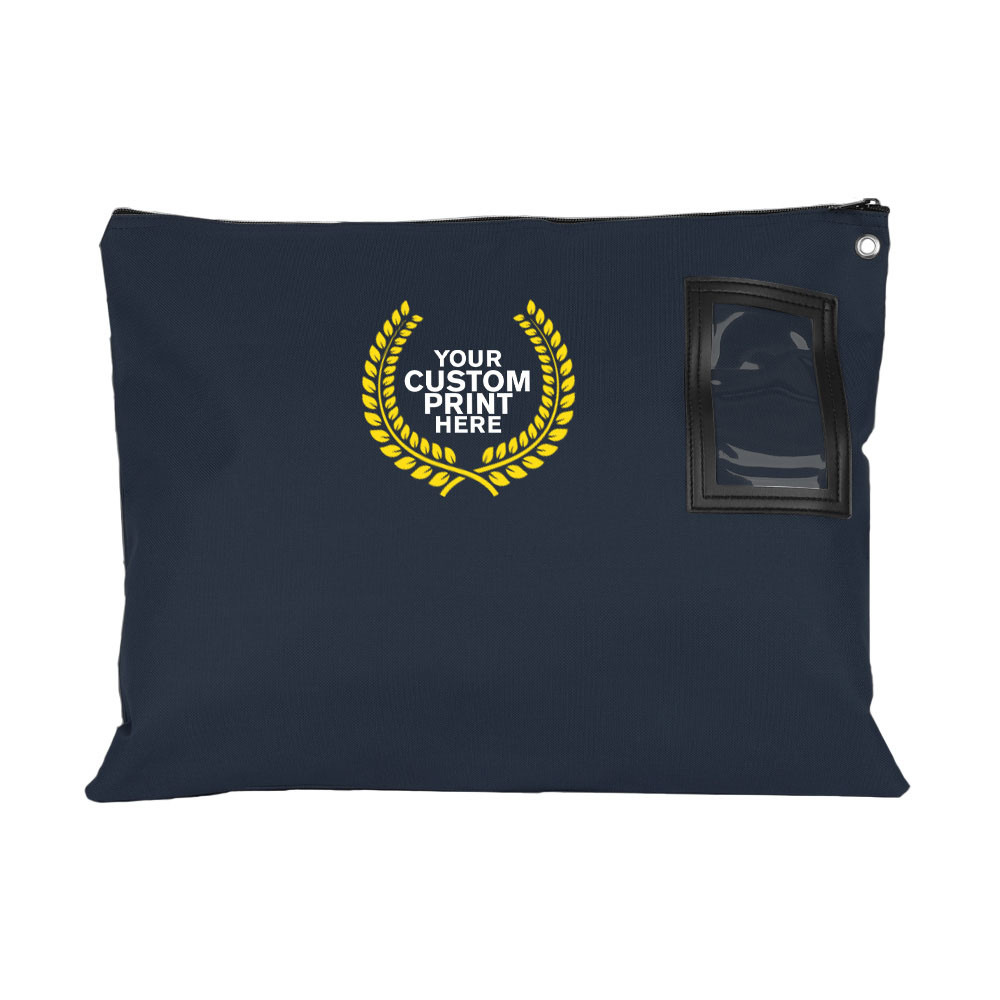Navy blue-Full-Color Imprinted - 1000D Cordura 18Wx14H Large Zipper Bag