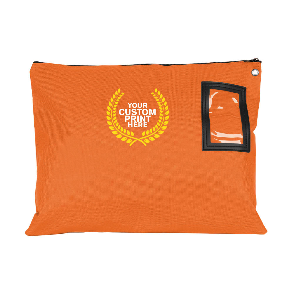 Orange-Full-Color Imprinted - 1000D Cordura 18Wx14H Large Zipper Bag