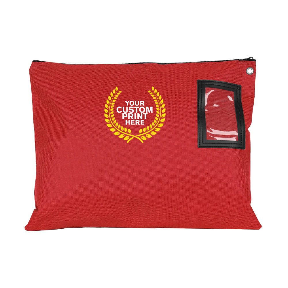 Red-Full-Color Imprinted - 1000D Cordura 18Wx14H Large Zipper Bag