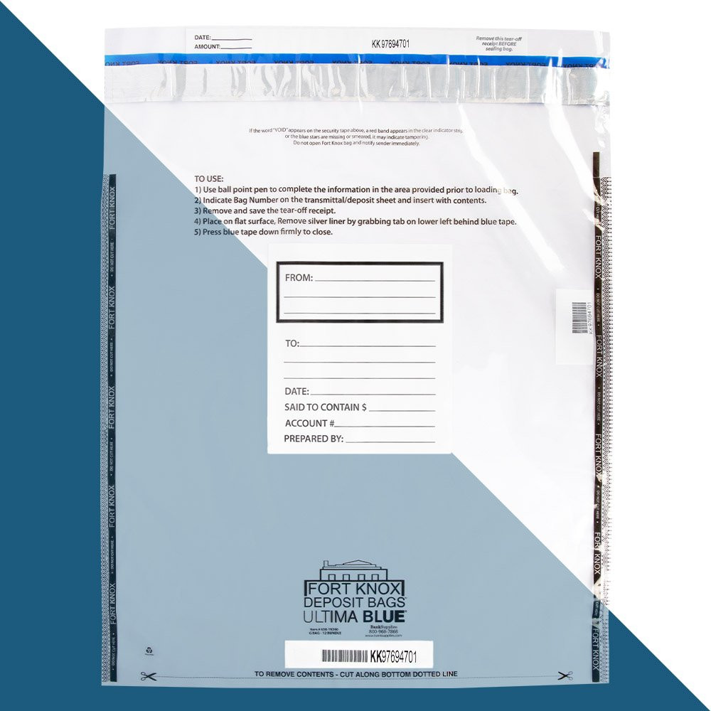 19W x 24H 12 Bundle Ultima Blue® Money Bags - G Bag