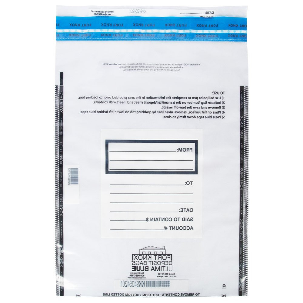 15W x 20H 4 Bundle Ultima Blue® Money Bags- E Bag