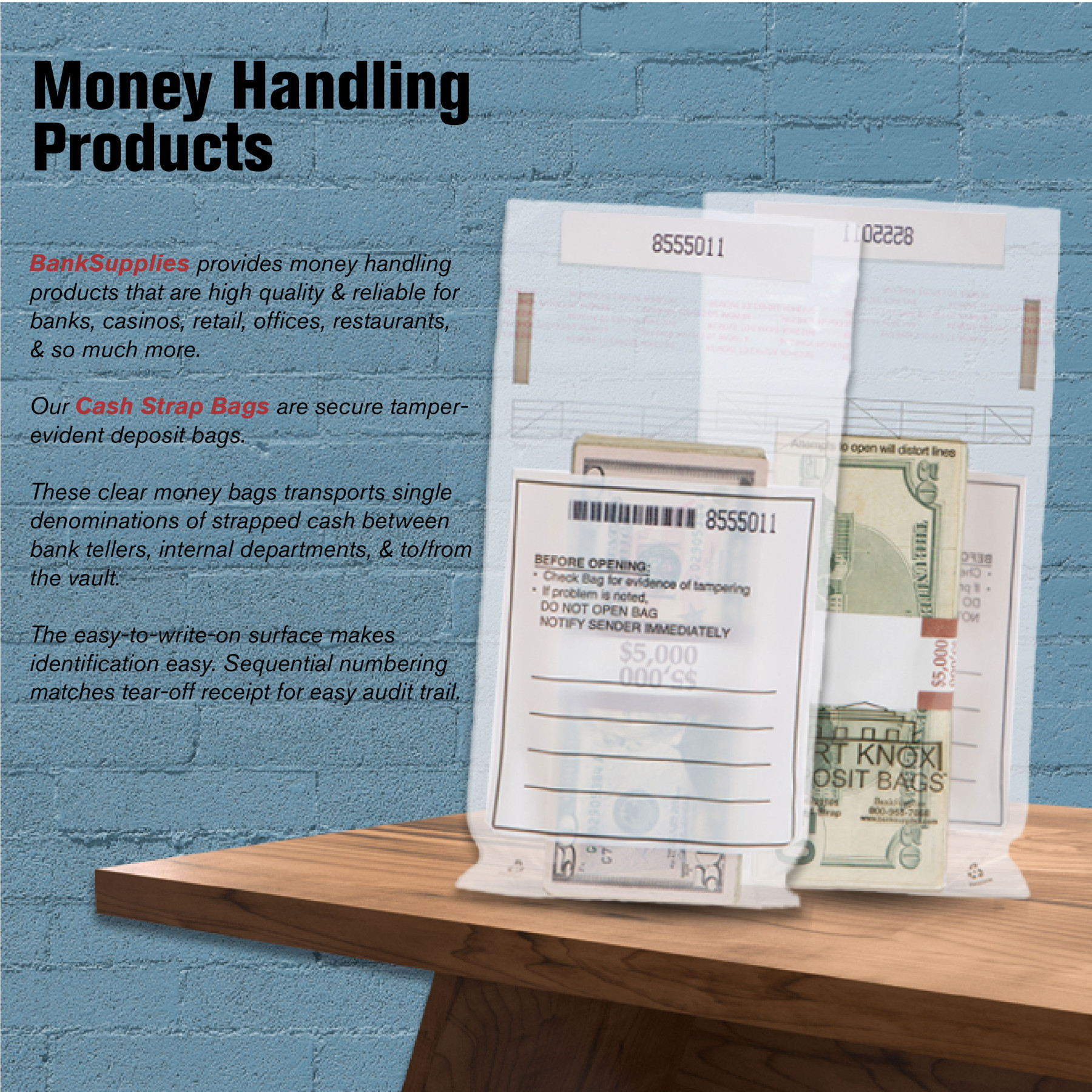 1 Strap Bags - 5W x 7-1/2H