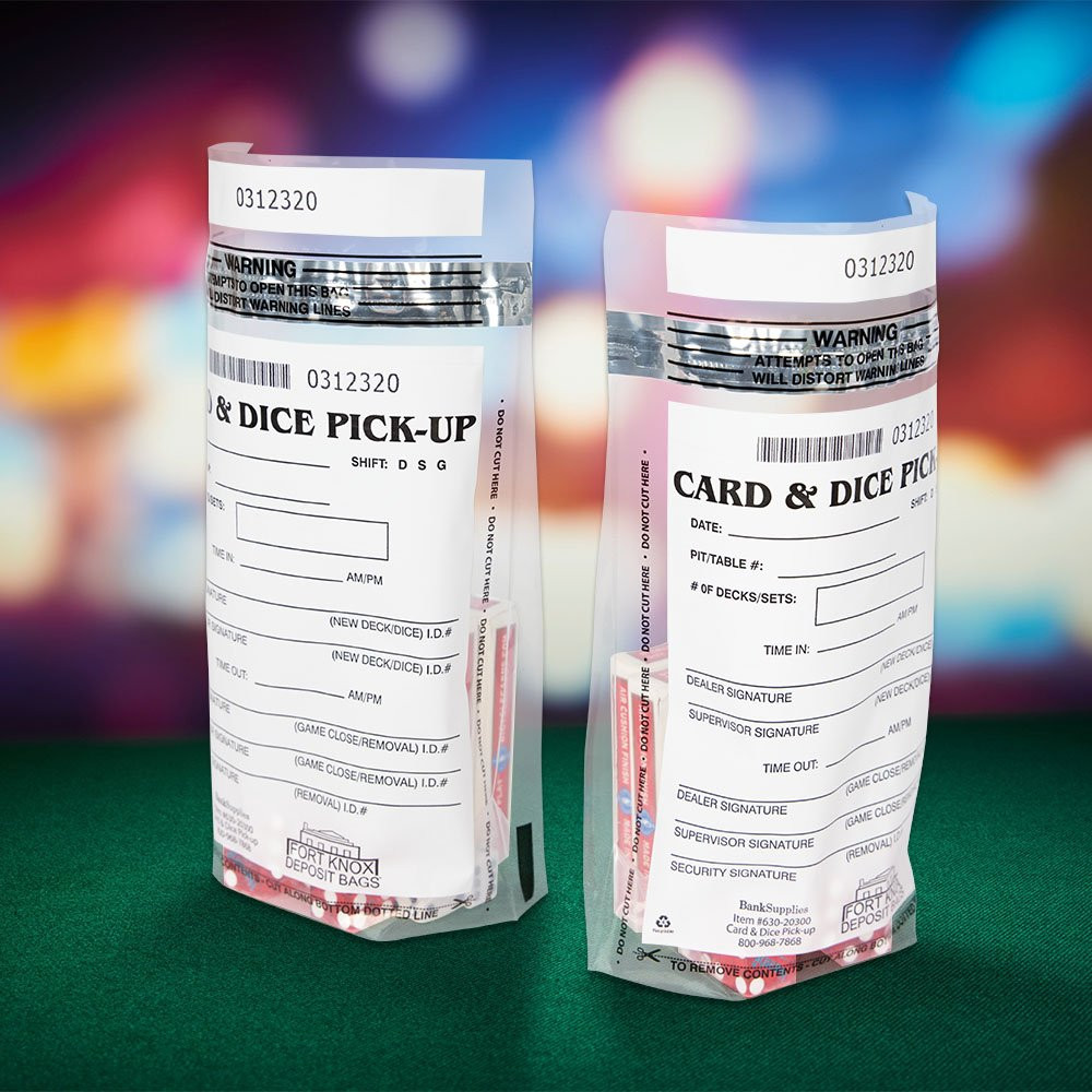 6-1/2W x 7-1/2H Tamper Evident Card, Tile and Dice Pickup Bag