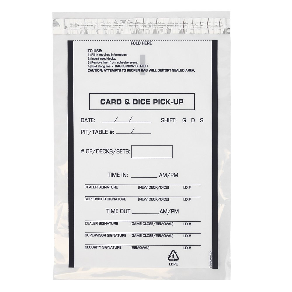 Card & Dice Bags - 9W x 12H, Black - Case of 1,000 