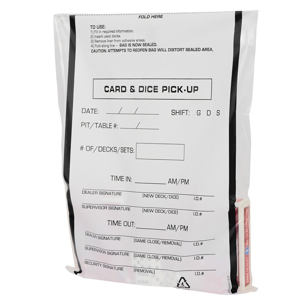 Card & Dice Bags - 9W x 12H, Black - Case of 1,000 