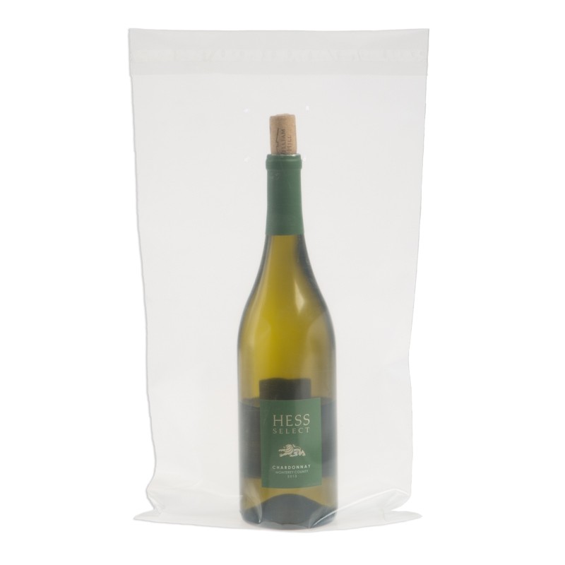 9W x 17H Tamper Evident Wine To-Go Bags 