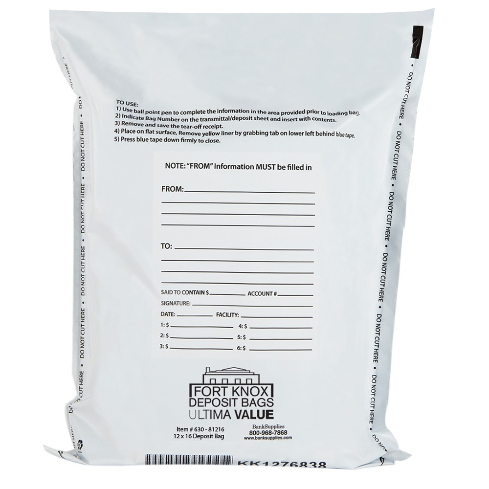 12W x 16H Ultima Value® White Deposit Bag