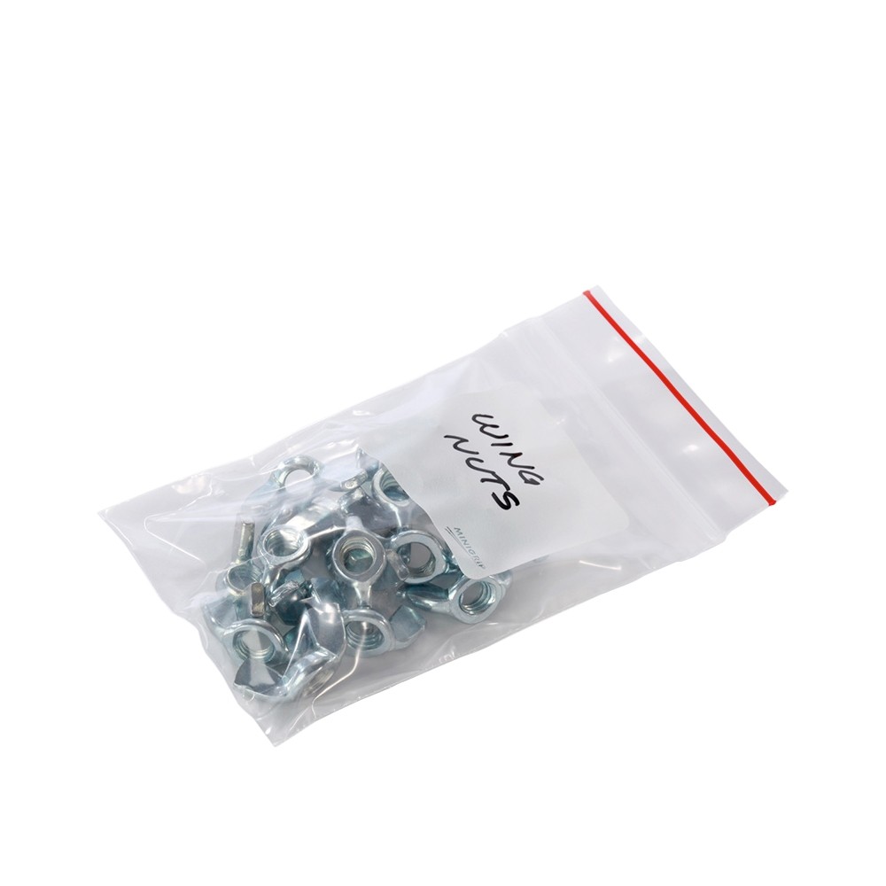 Clear 4 mil Reclosable Bags with White Block