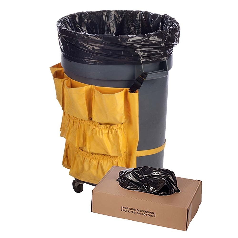 40W x 48H - Black Trash Can Liner - 40-45 Gallon