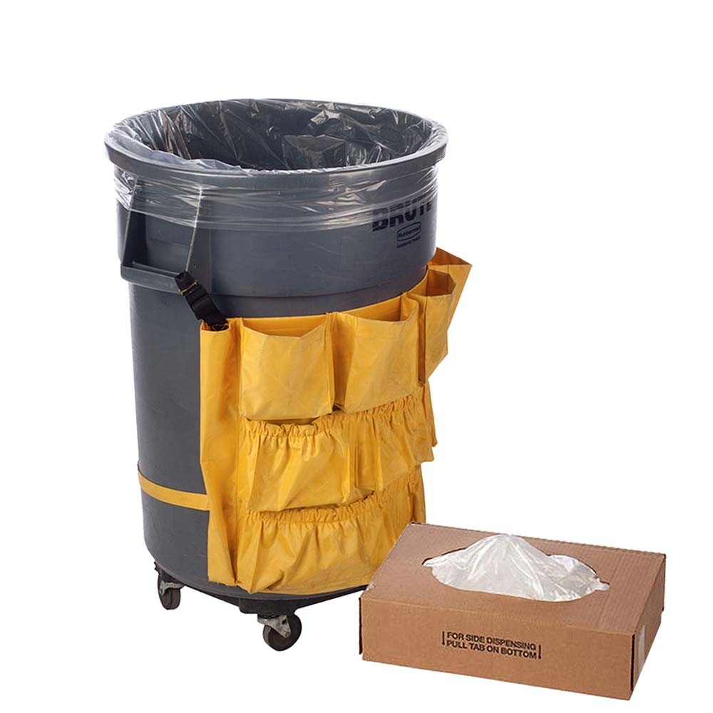 23W x 46H x 17D - Clear Trash Can Liner - 40-45 Gallon