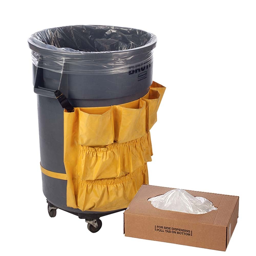 40W x 48H - Clear Trash Can Liner - 40-45 Gallon