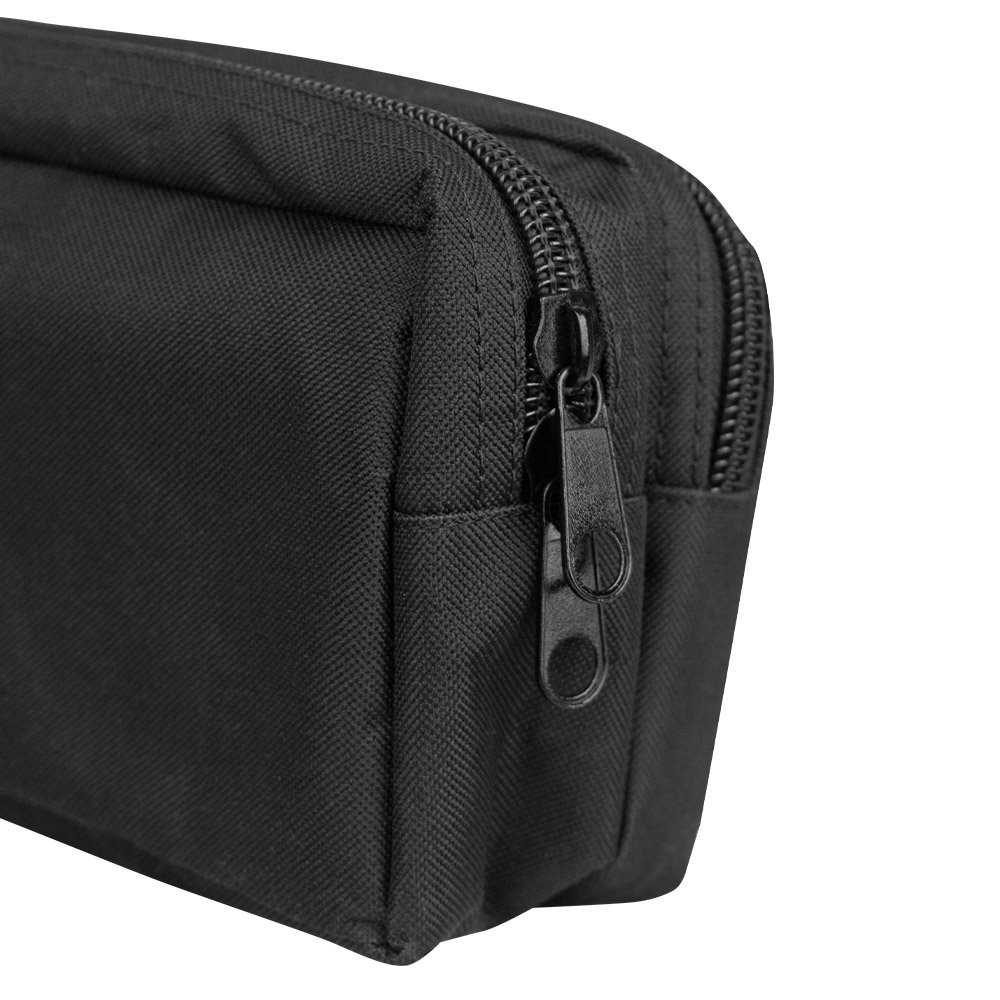 8W x 4-1/4H x 4D Casino Attendant Standard Belt Bag Displaying Zipper Detail