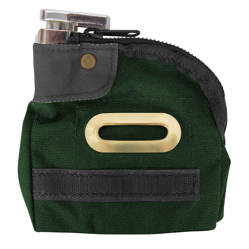 1000 Denier Nylon Security Tip Bag - 5W x 5H - Black - Keyed Alike forest green
