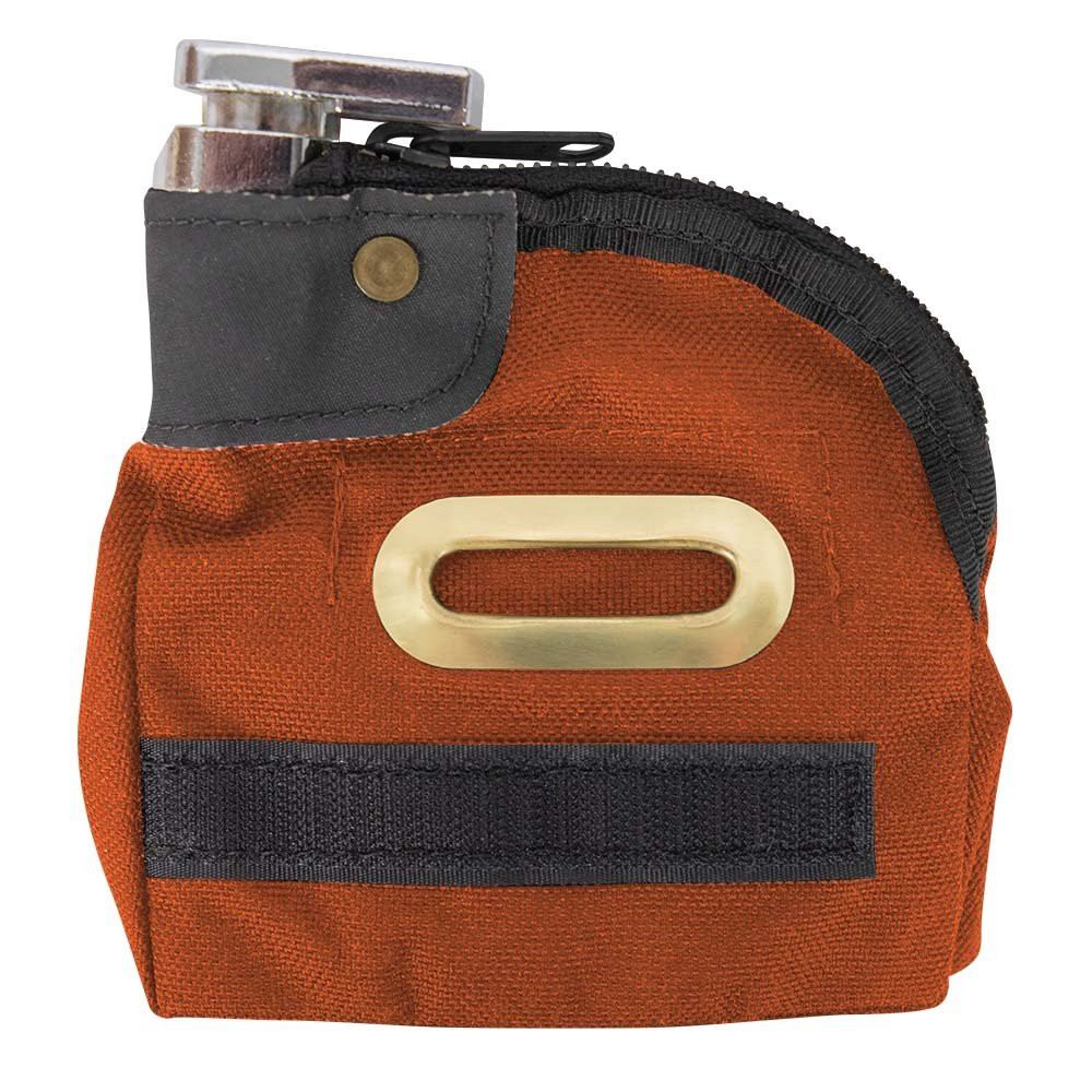 1000 Denier Nylon Security Tip Bag - 5W x 5H - Black - Keyed Alike orange