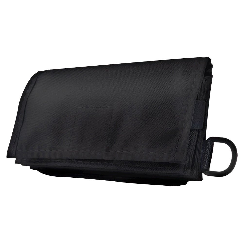8W x 4H 1000D Nylon Belt Wallet Pouch with Hook & Loop Closure Being Shown In Black