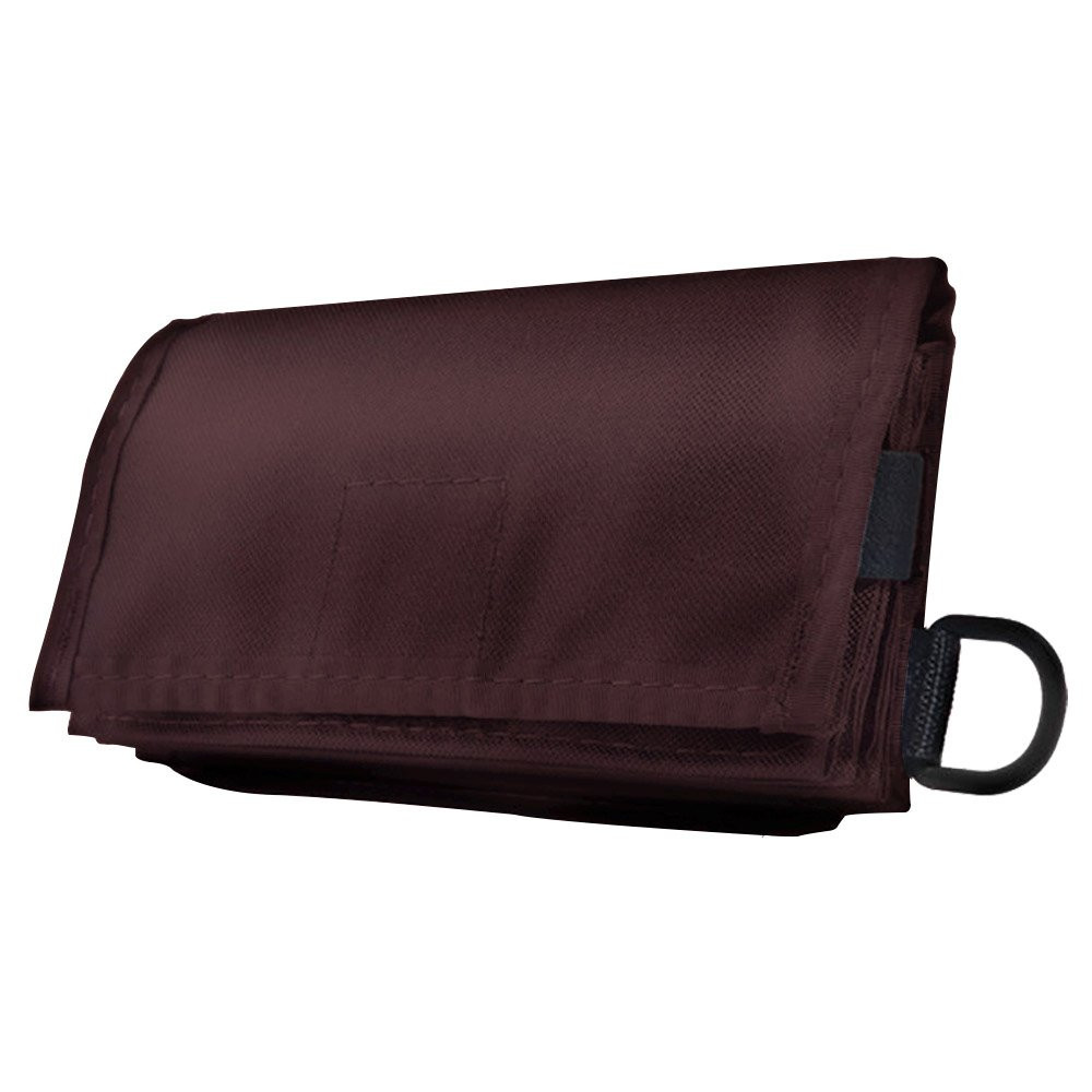 8W x 4H 1000D Nylon Belt Wallet Pouch with Hook & Loop Closure Being Shown In Burgundry