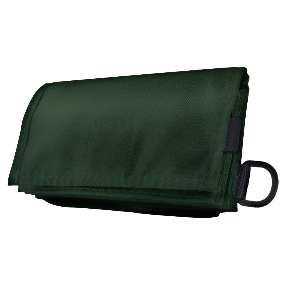 8W x 4H 1000D Nylon Belt Wallet Pouch with Hook & Loop Closure Being Shown In Forest Green