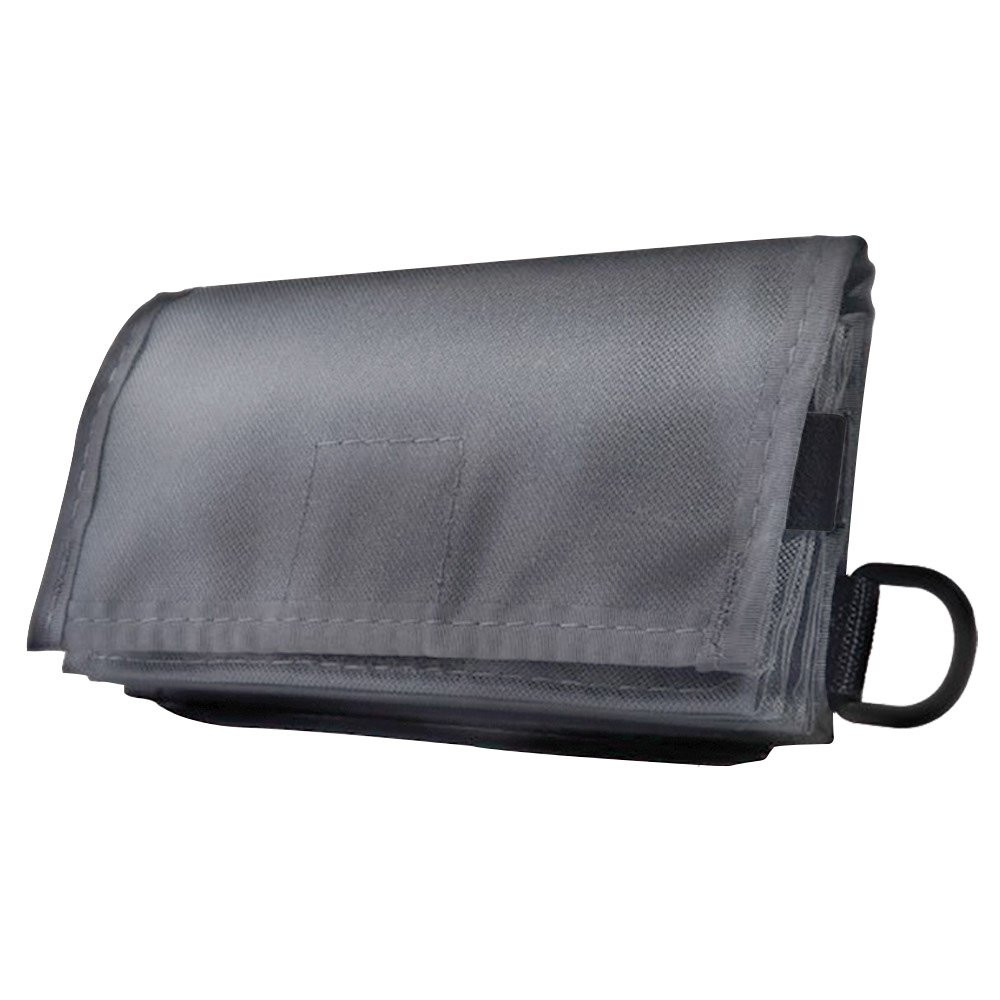 8W x 4H 1000D Nylon Belt Wallet Pouch with Hook & Loop Closure Being Shown In Gray