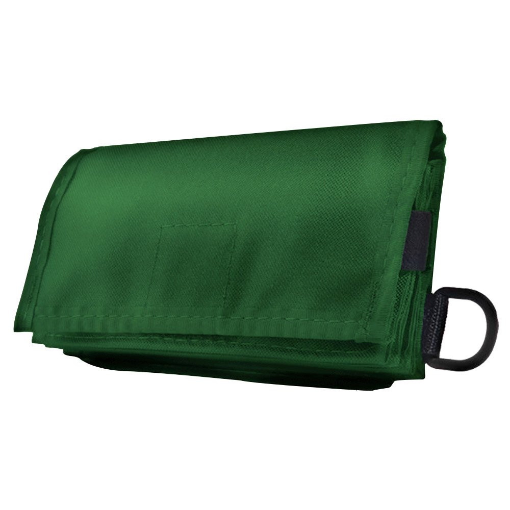 8W x 4H 1000D Nylon Belt Wallet Pouch with Hook & Loop Closure Being Shown In Kelly Green