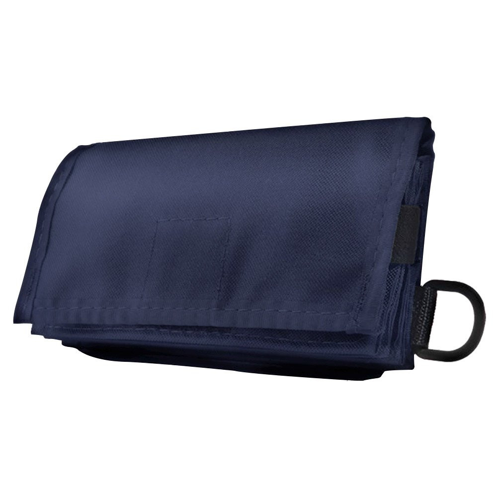8W x 4H 1000D Nylon Belt Wallet Pouch with Hook & Loop Closure Being Shown In Navy Blue