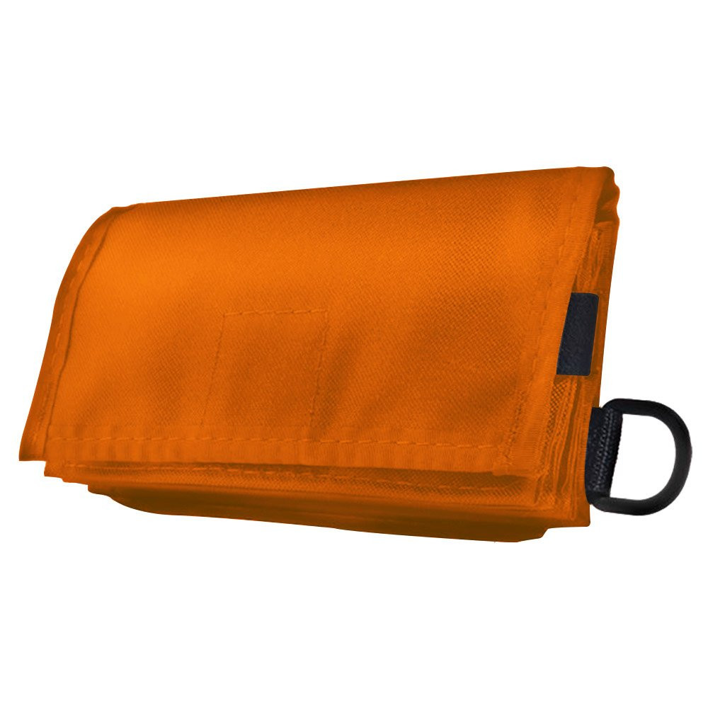 8W x 4H 1000D Nylon Belt Wallet Pouch with Hook & Loop Closure Being Shown In Orange