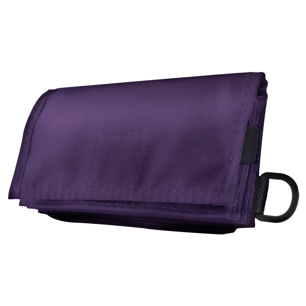 8W x 4H 1000D Nylon Belt Wallet Pouch with Hook & Loop Closure Being Shown In Purple