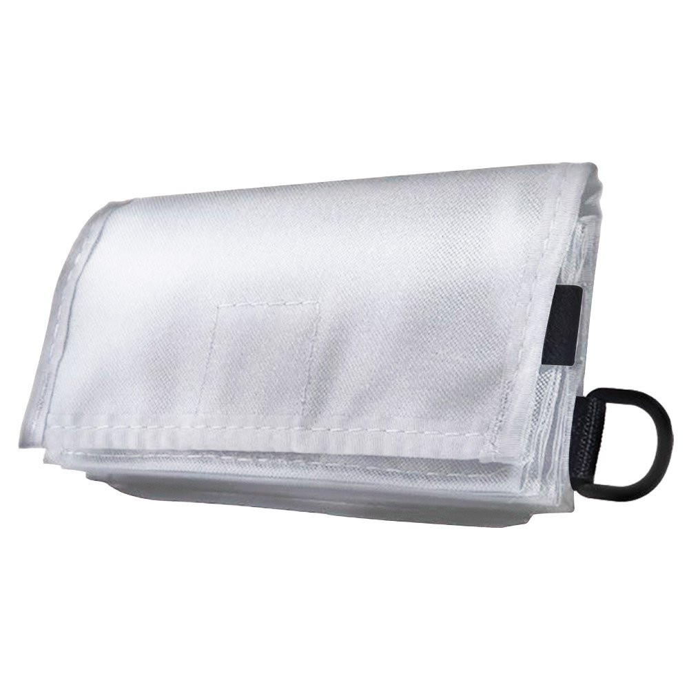 8W x 4H 1000D Nylon Belt Wallet Pouch with Hook & Loop Closure Being Shown In White