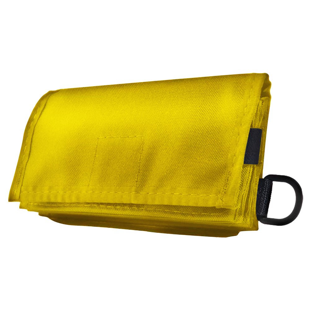 8W x 4H 1000D Nylon Belt Wallet Pouch with Hook & Loop Closure Being Shown In Yellow