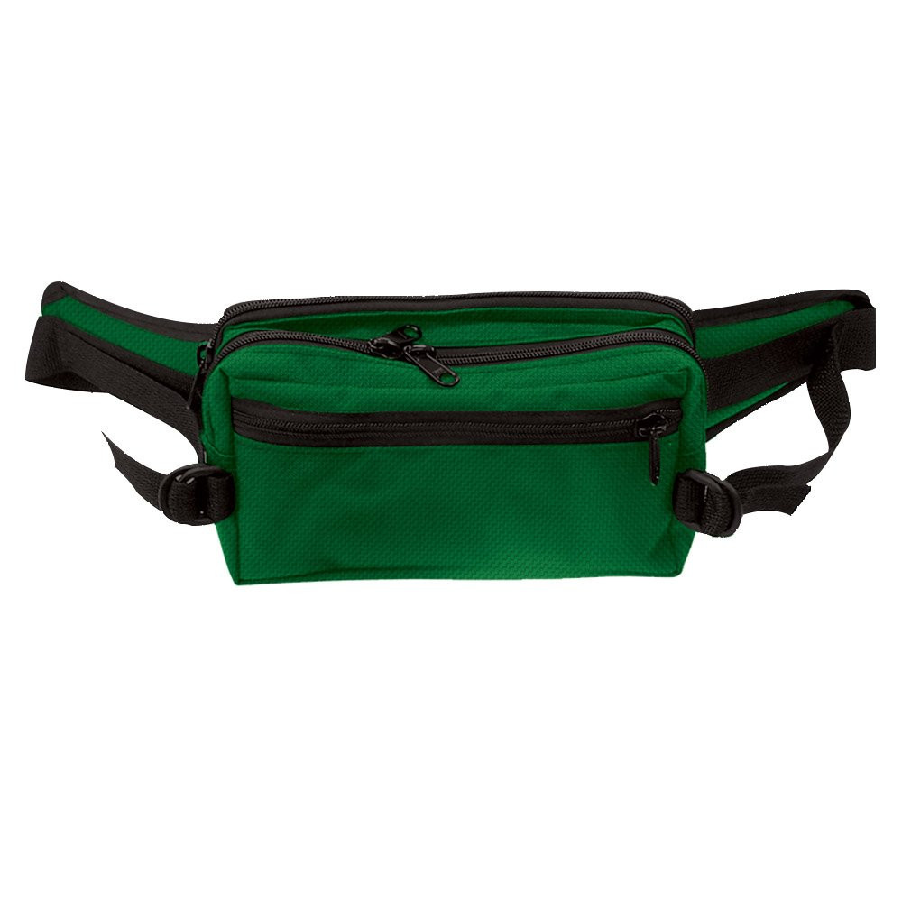 9W x 5H x 4D Casino Attendant Adjustable Belt Bag Shown In Kelly Green