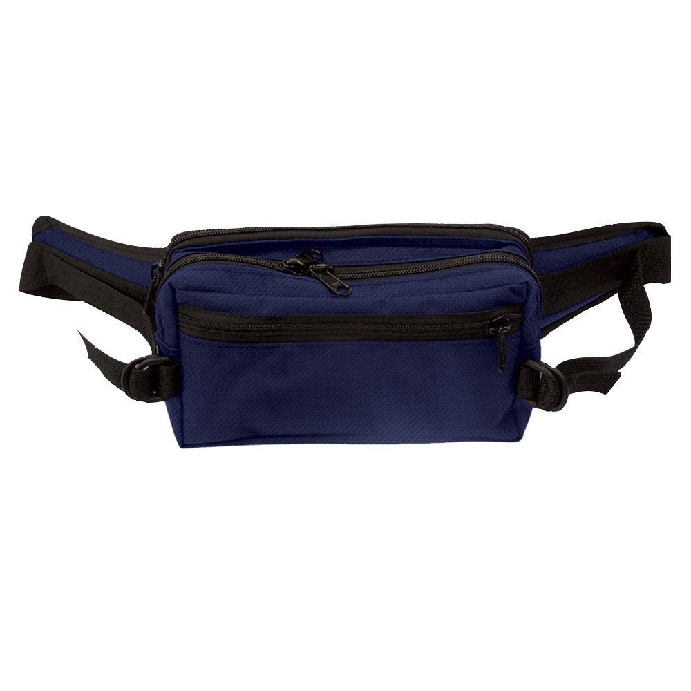 9W x 5H x 4D Casino Attendant Adjustable Belt Bag Shown In Navy Blue