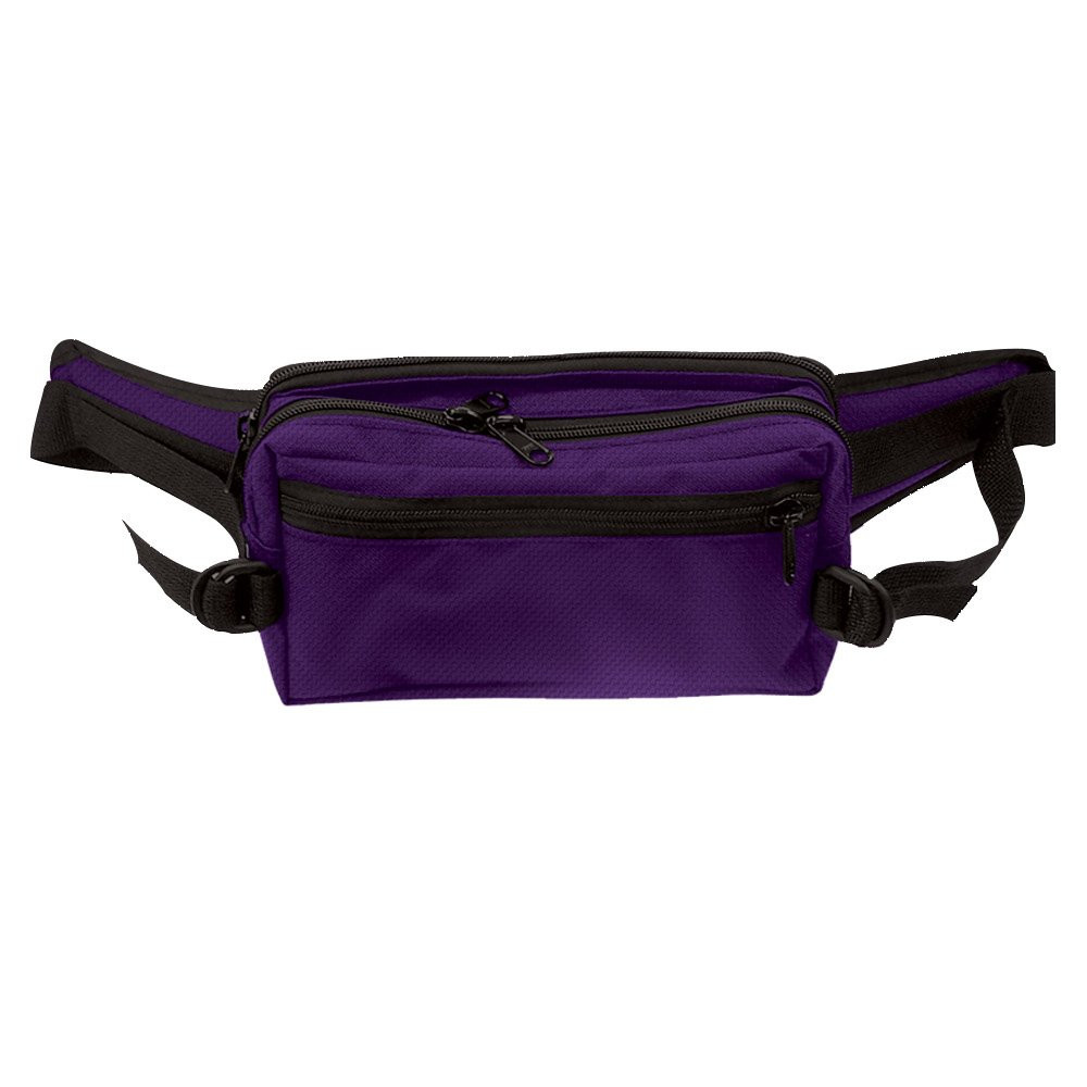 9W x 5H x 4D Casino Attendant Adjustable Belt Bag Shown In Purple