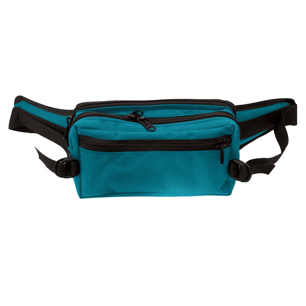 9W x 5H x 4D Casino Attendant Adjustable Belt Bag Shown In Teal