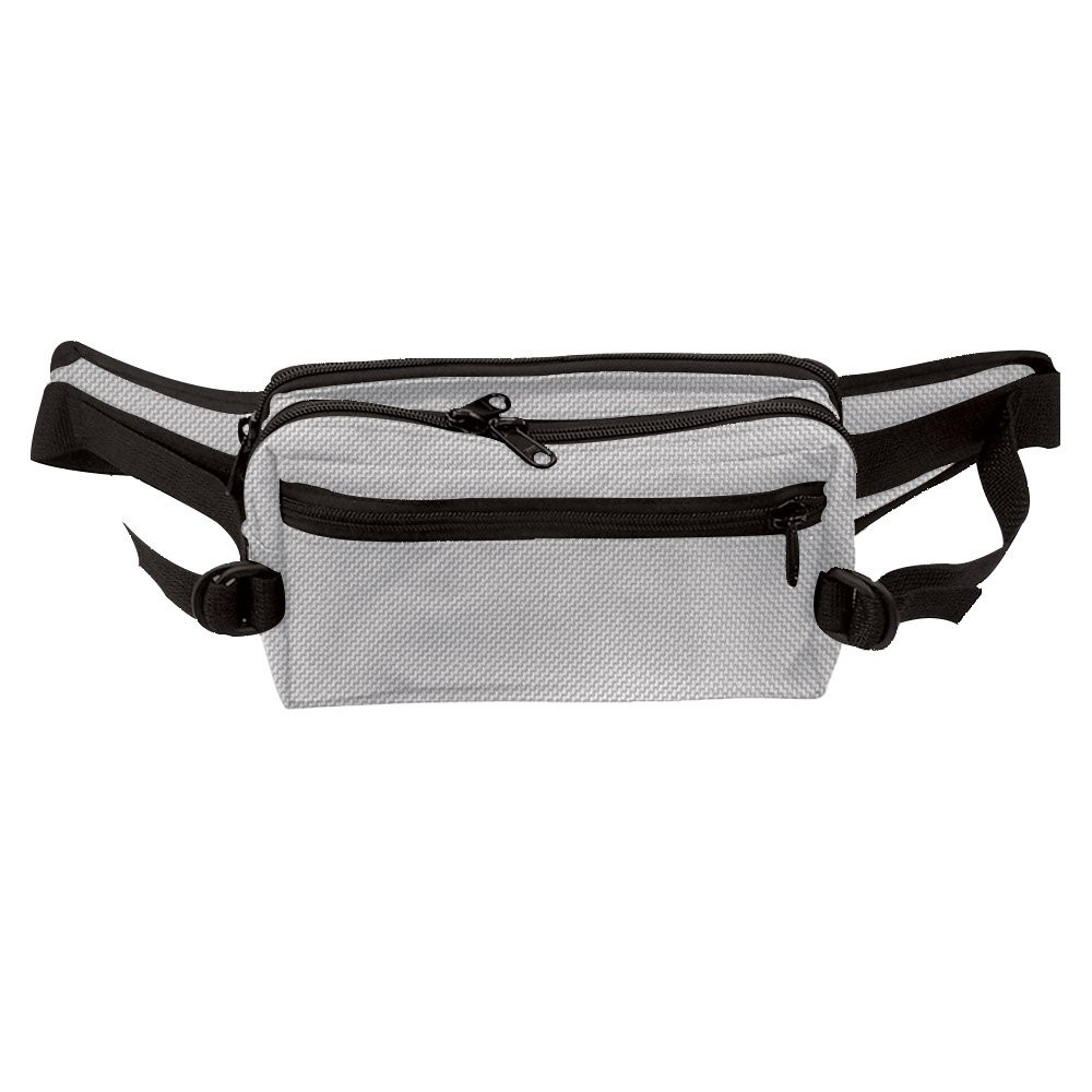 9W x 5H x 4D Casino Attendant Adjustable Belt Bag Shown In White