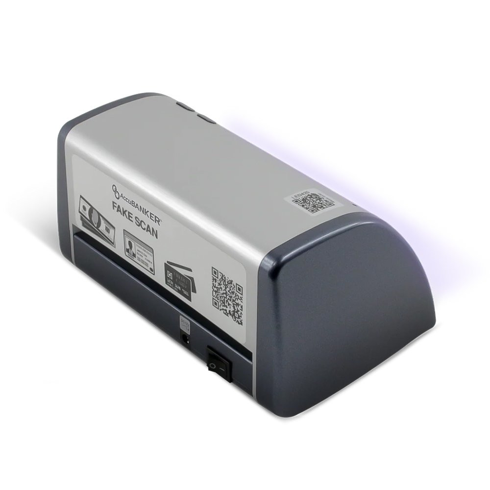 AccuBANKER® LED420 Cash & Card Detector Displaying Angled View