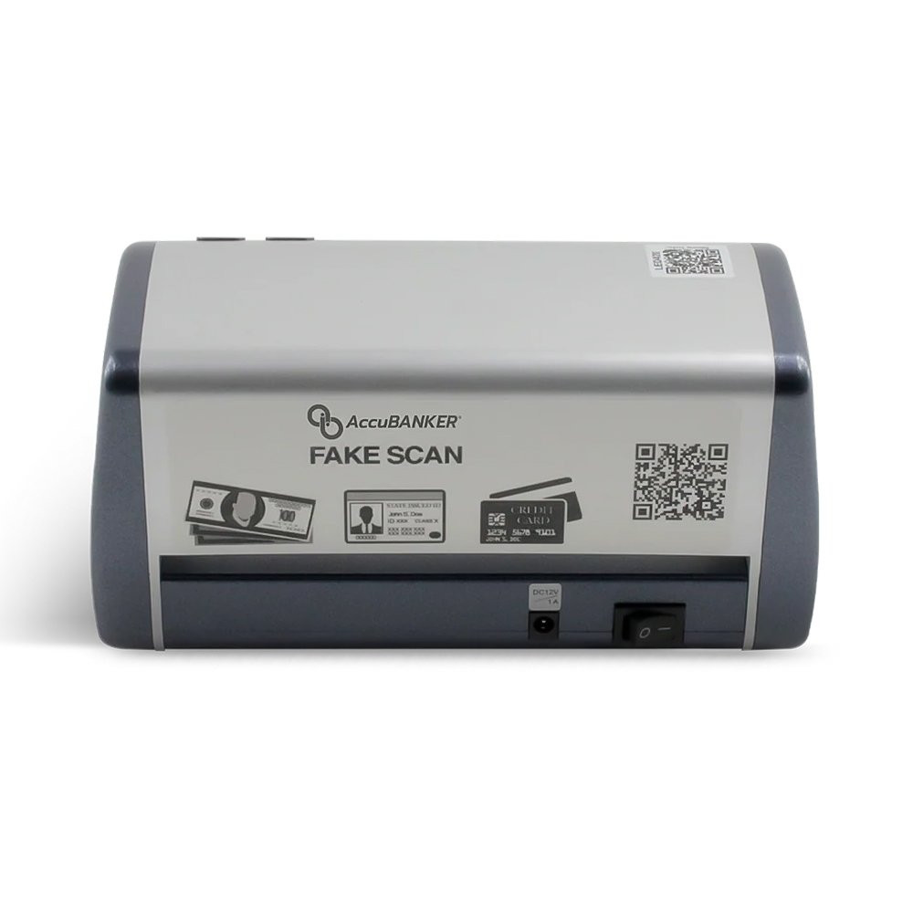 Back Of AccuBANKER® LED420 Cash & Card Detector 