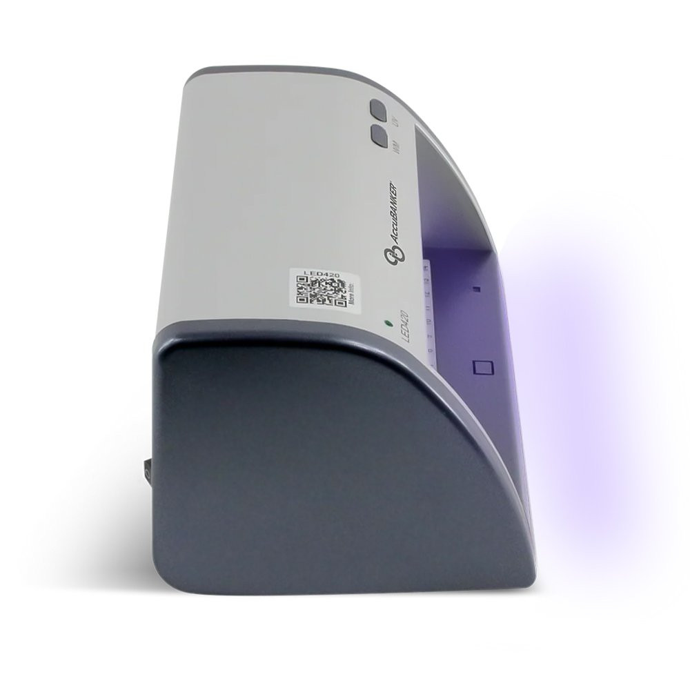 AccuBANKER® LED420 Cash & Card Detector Displaying Side View