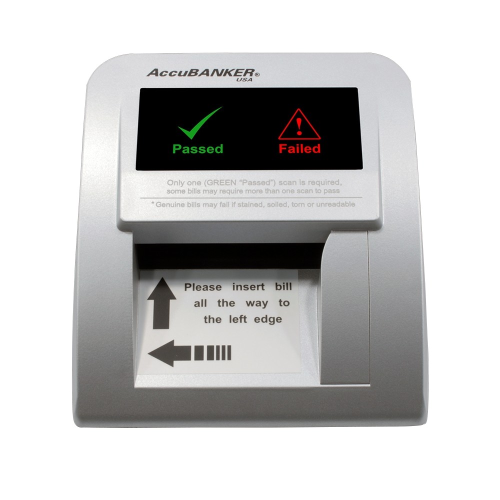 AccuBANKER® D470 QuadScan Counterfeit Detector - front view