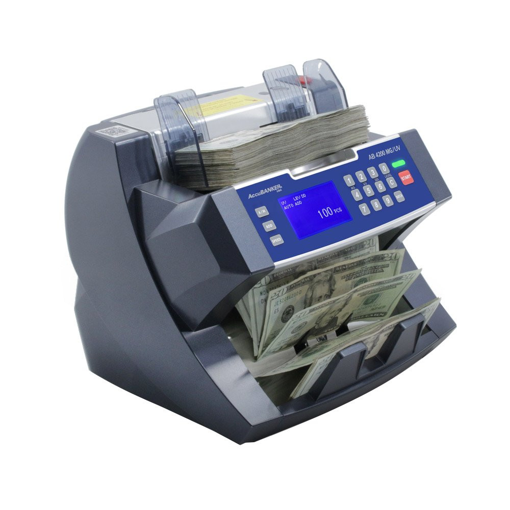AccuBANKER® AB4200 Currency Counter Side View