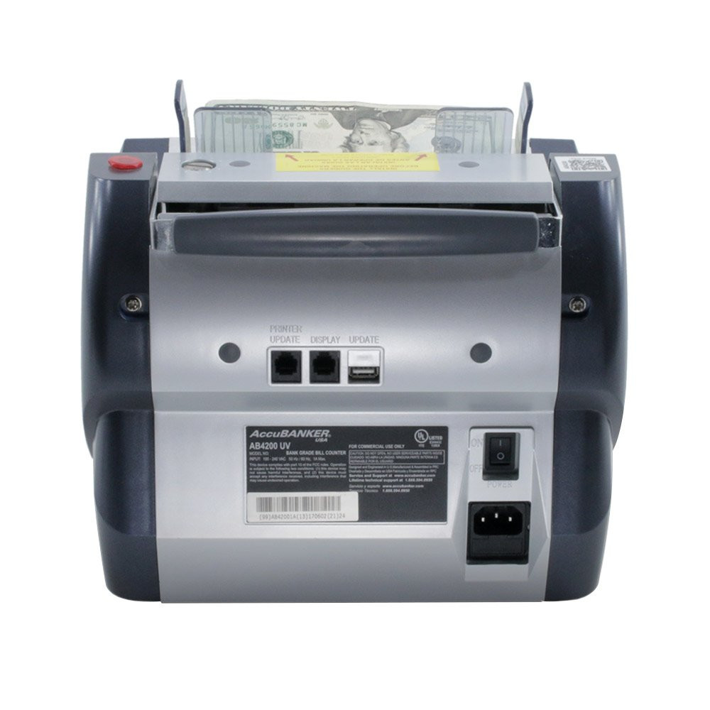 AccuBANKER® AB4200 Currency Counter Back View