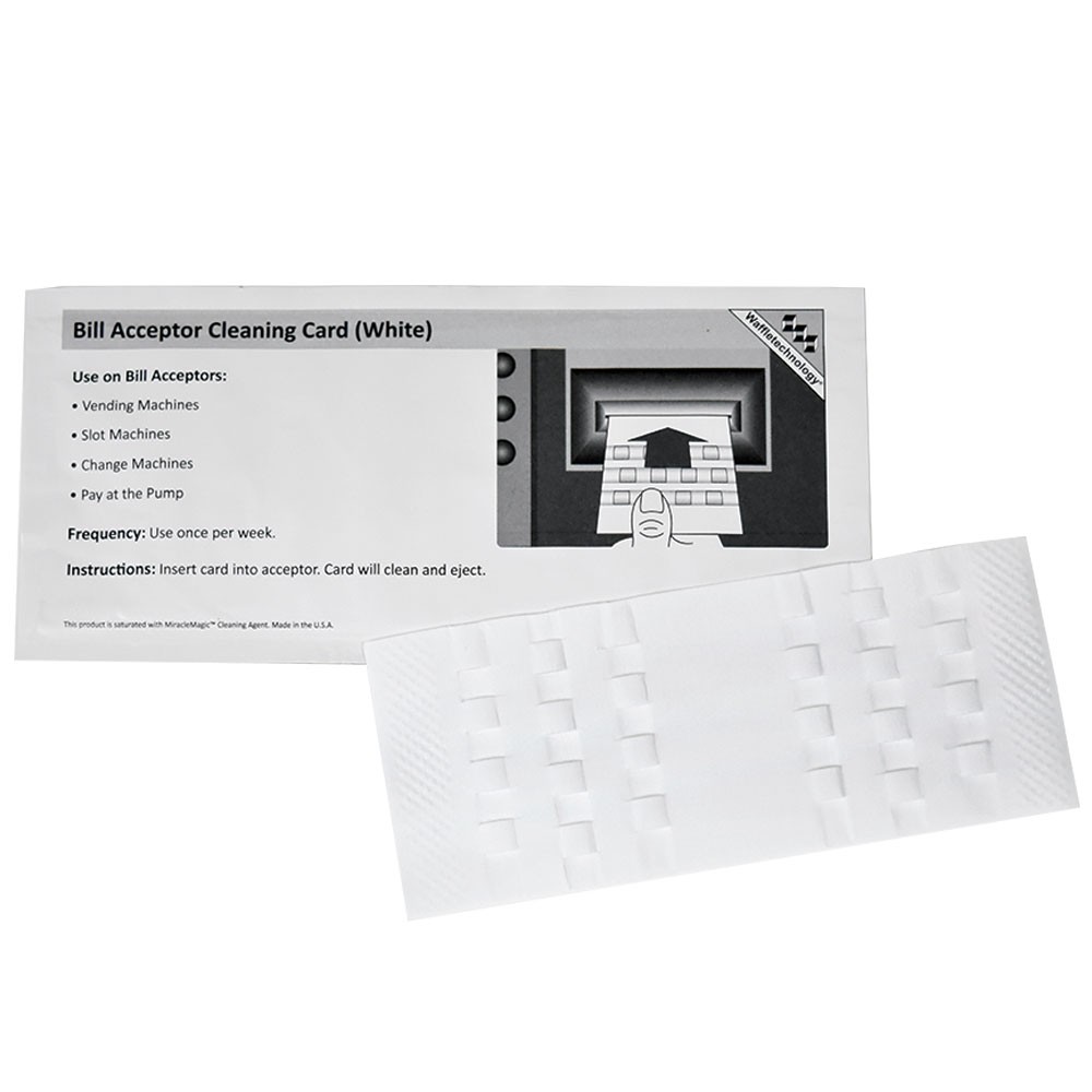 Bill Validator Cleaning Card - Waffletechnology®, 15/Bx 