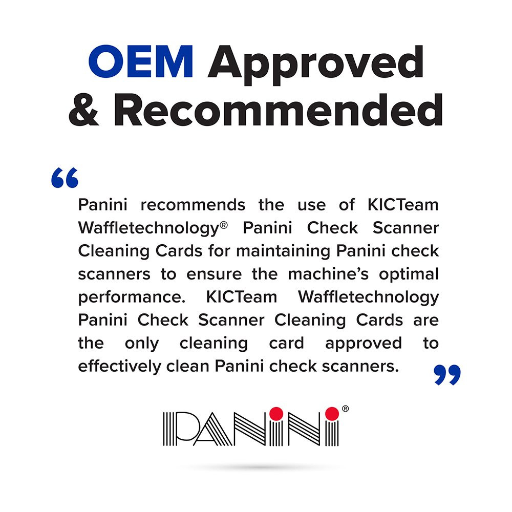 Panini Check Scanner Cleaning Card with Waffletechnology®