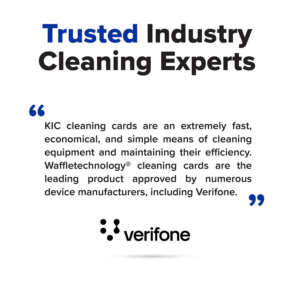 Verifone® Card Terminal Cleaning Card with Waffletechnology®