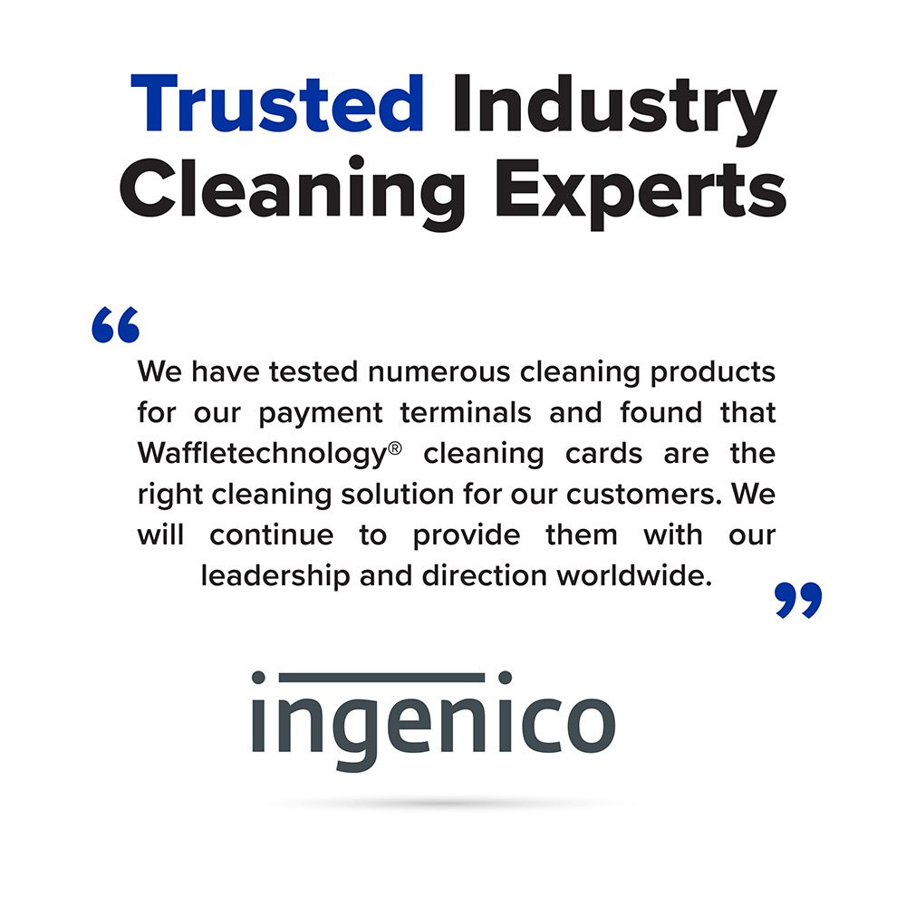 Ingenico Card Terminal Cleaning Card with Waffletechnology® 